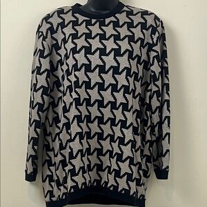 Chic Black and Cream Women's Sweater